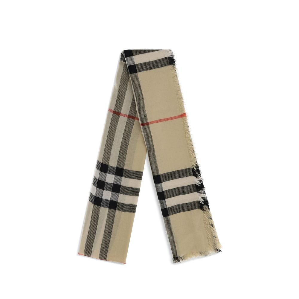 Beige Wool Scarf - TIZZIL