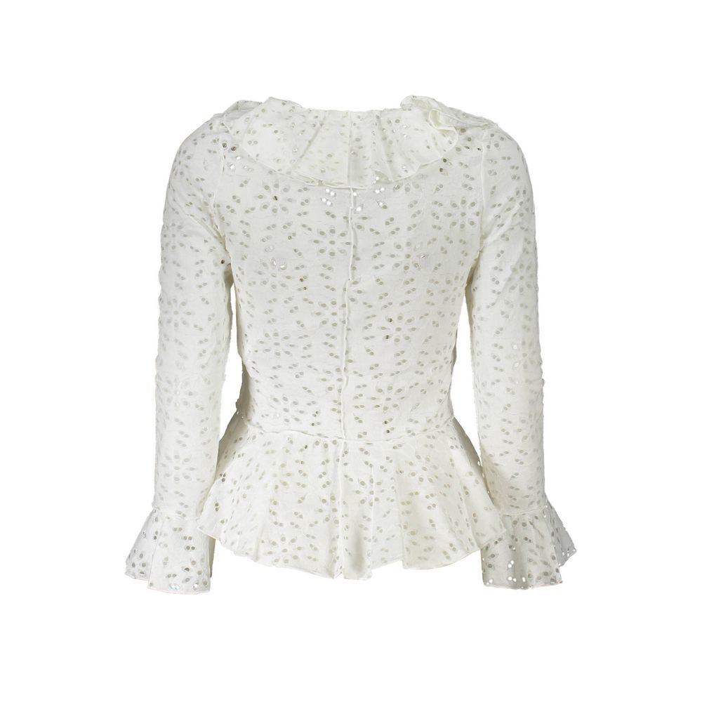 Bianco Cotton Women Blouse - TIZZIL