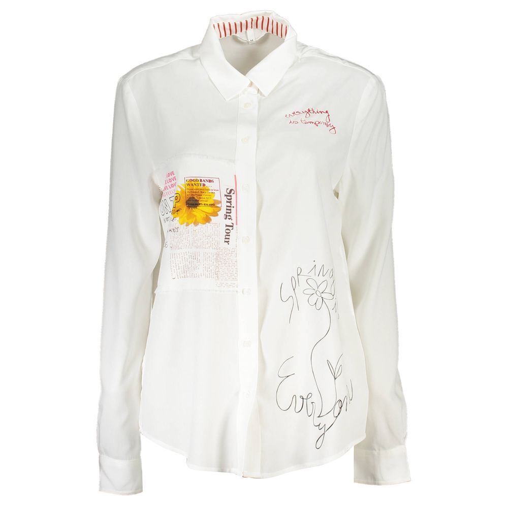 Bianco Viscosa Women Shirt - TIZZIL