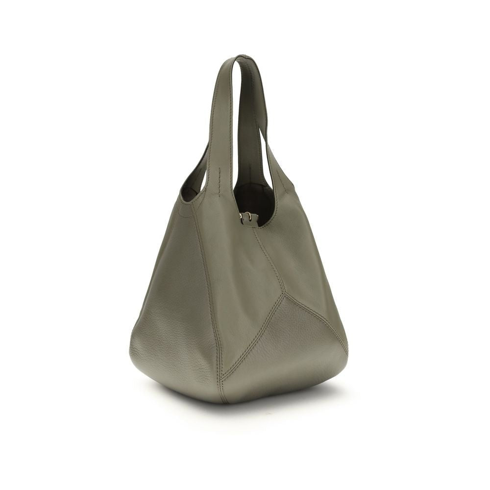 Bicolor Buffalo Leather Shoulder Bag - TIZZIL