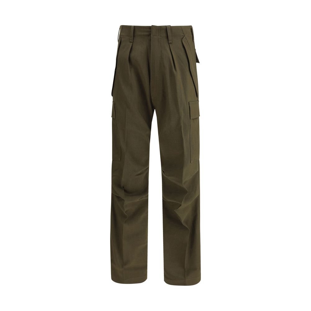 Bicolor Cashmere Cargo Pants - TIZZIL