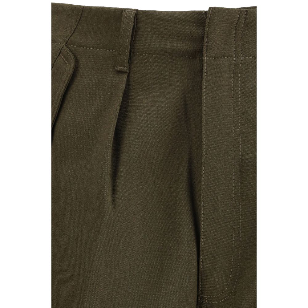 Bicolor Cashmere Cargo Pants - TIZZIL