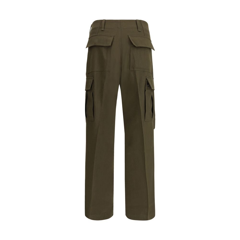 Bicolor Cashmere Cargo Pants - TIZZIL