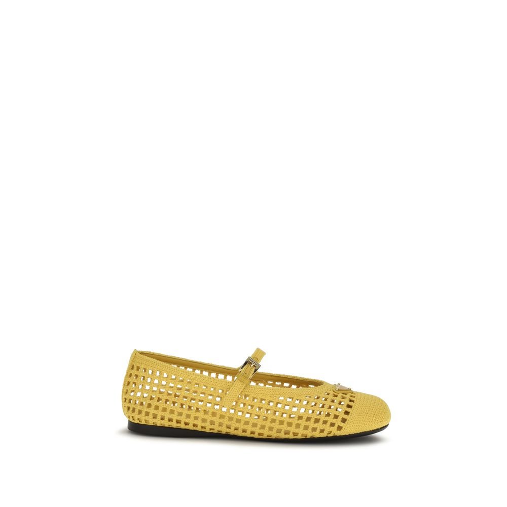 Bicolor Cotton Ballet Flats - TIZZIL