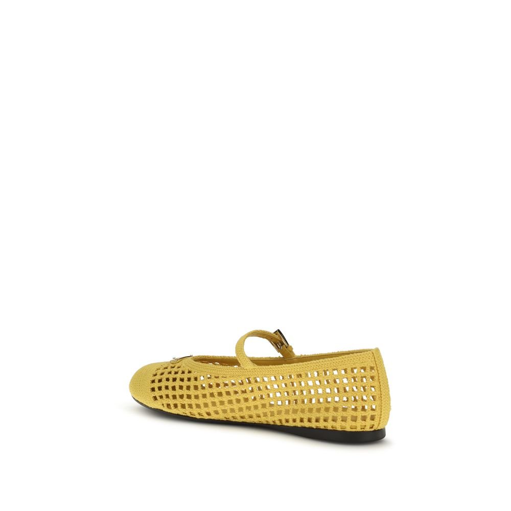 Bicolor Cotton Ballet Flats - TIZZIL