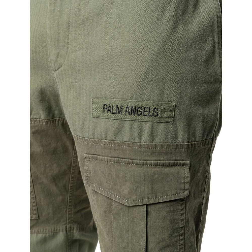 Bicolor Cotton Cargo Pants - TIZZIL