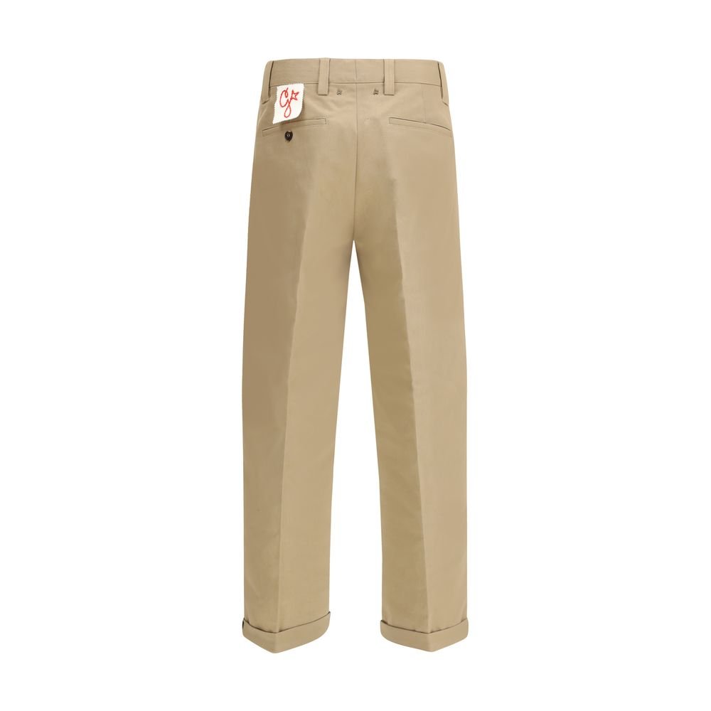 Bicolor Cotton Chino Pants - TIZZIL