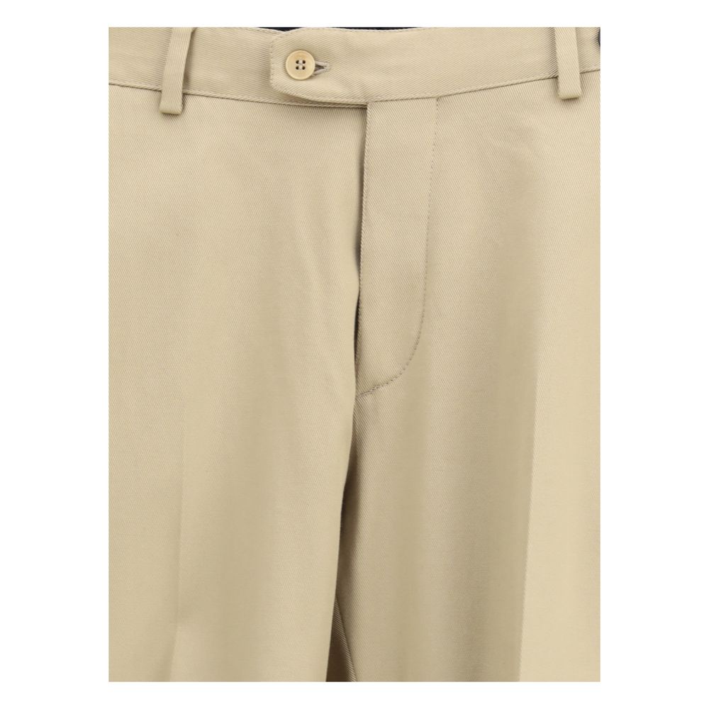 Bicolor Cotton Chino Pants - TIZZIL