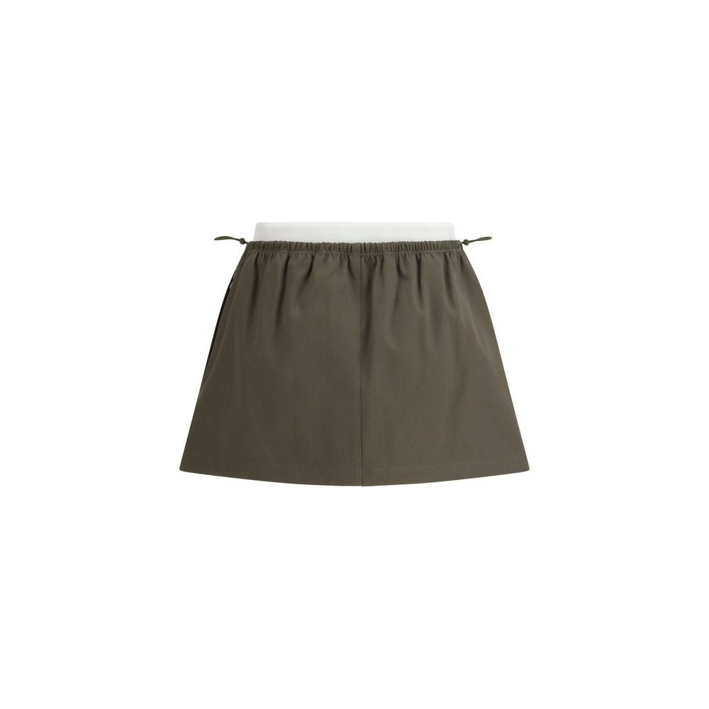 Bicolor Cotton Mini Skirt - TIZZIL