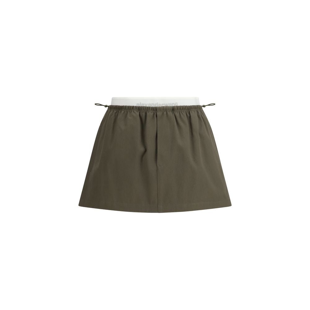 Bicolor Cotton Mini Skirt - TIZZIL