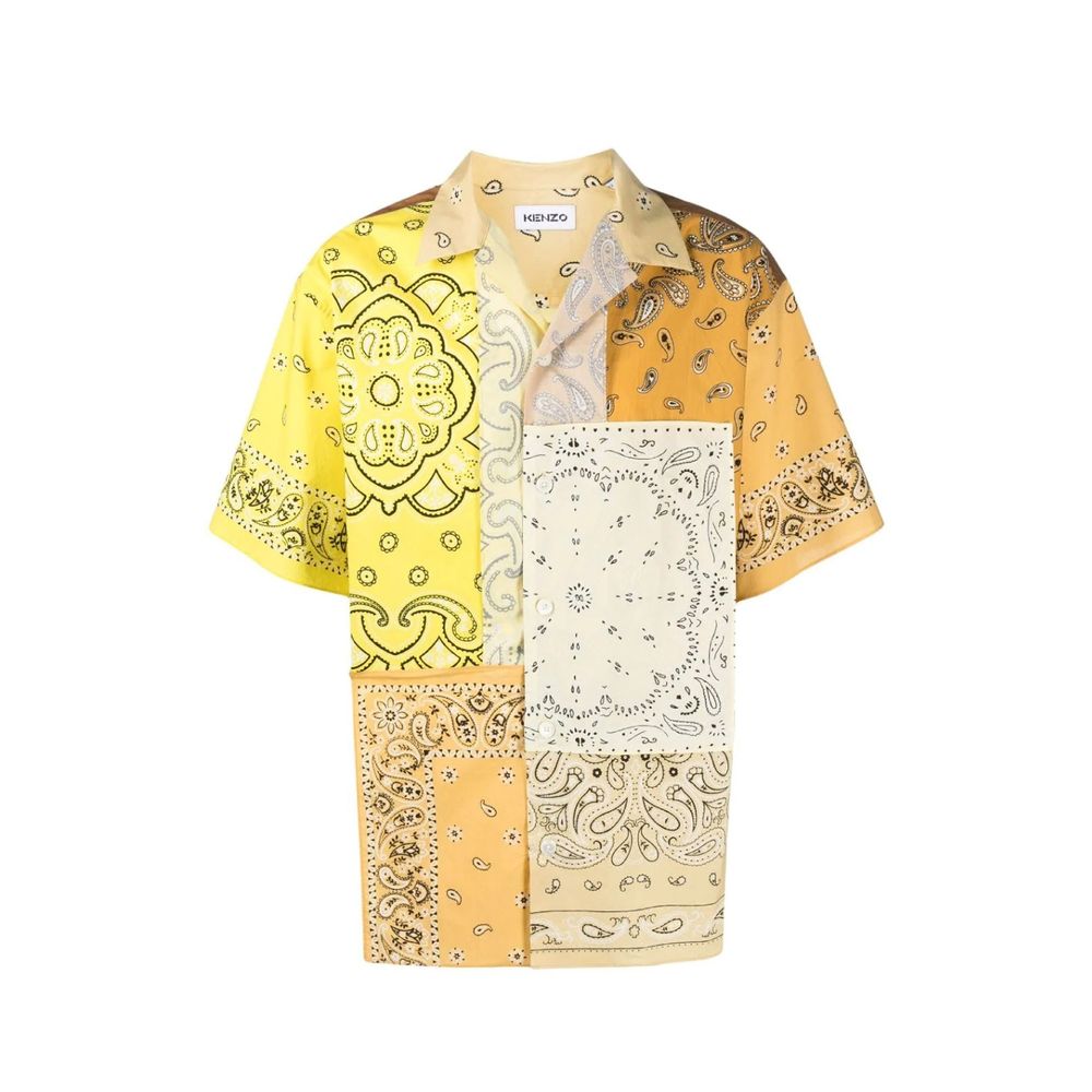Bicolor Cotton Pattern Shirt - TIZZIL