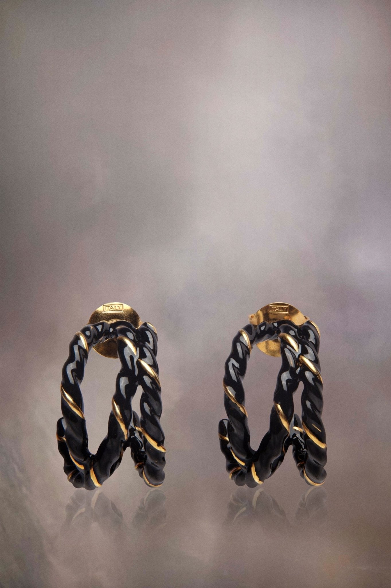 Bicolor Fibres Earrings - TIZZIL