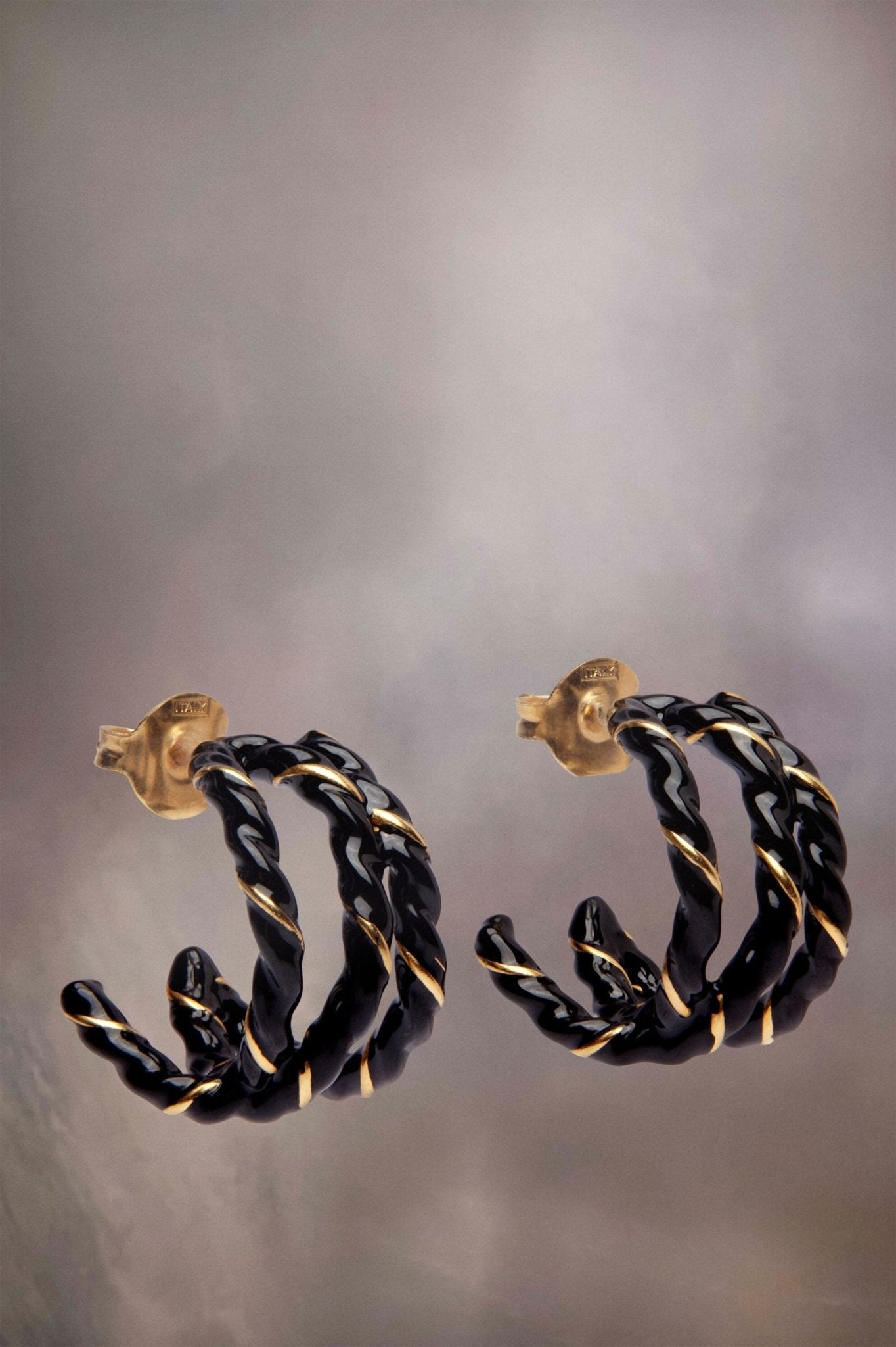 Bicolor Fibres Earrings - TIZZIL