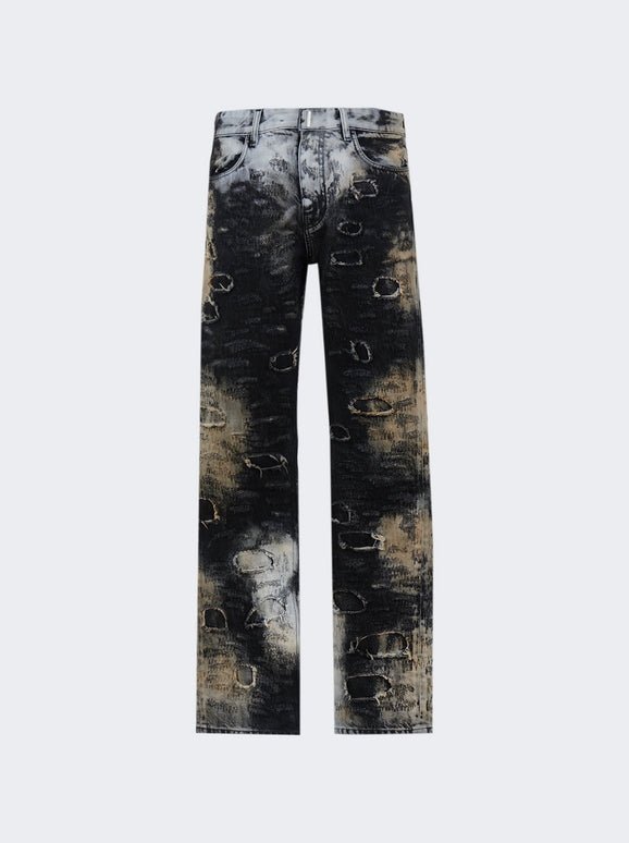 Bicolor Fibres Straight - Leg Jeans - TIZZIL