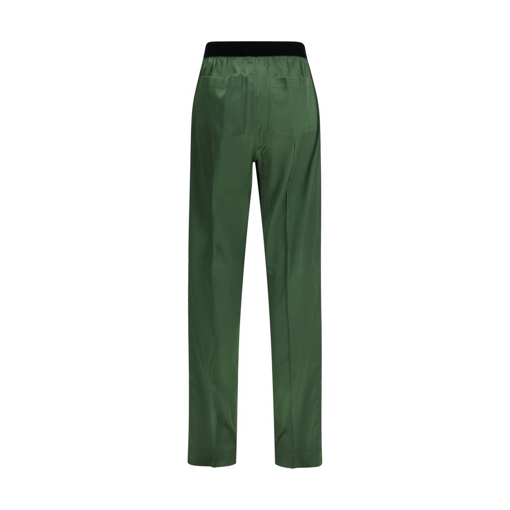 Bicolor Silk Casual Pants - TIZZIL