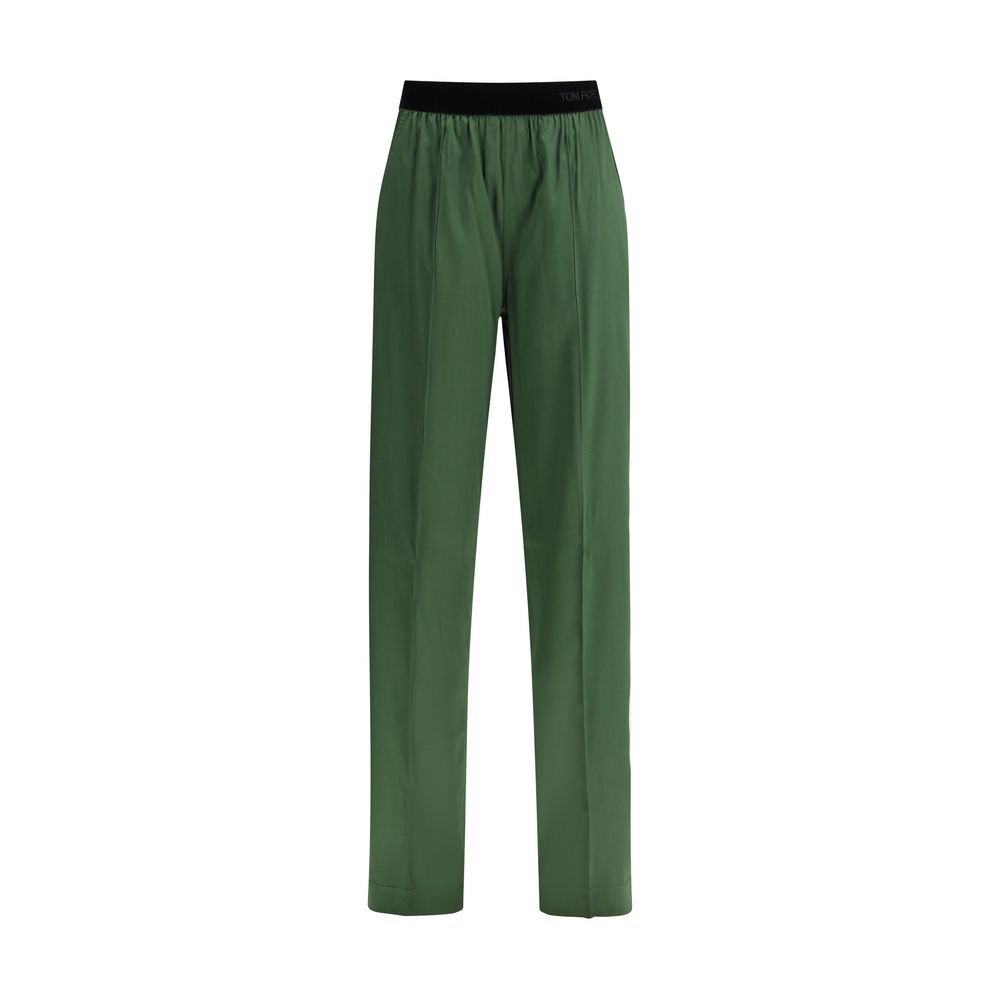 Bicolor Silk Casual Pants - TIZZIL