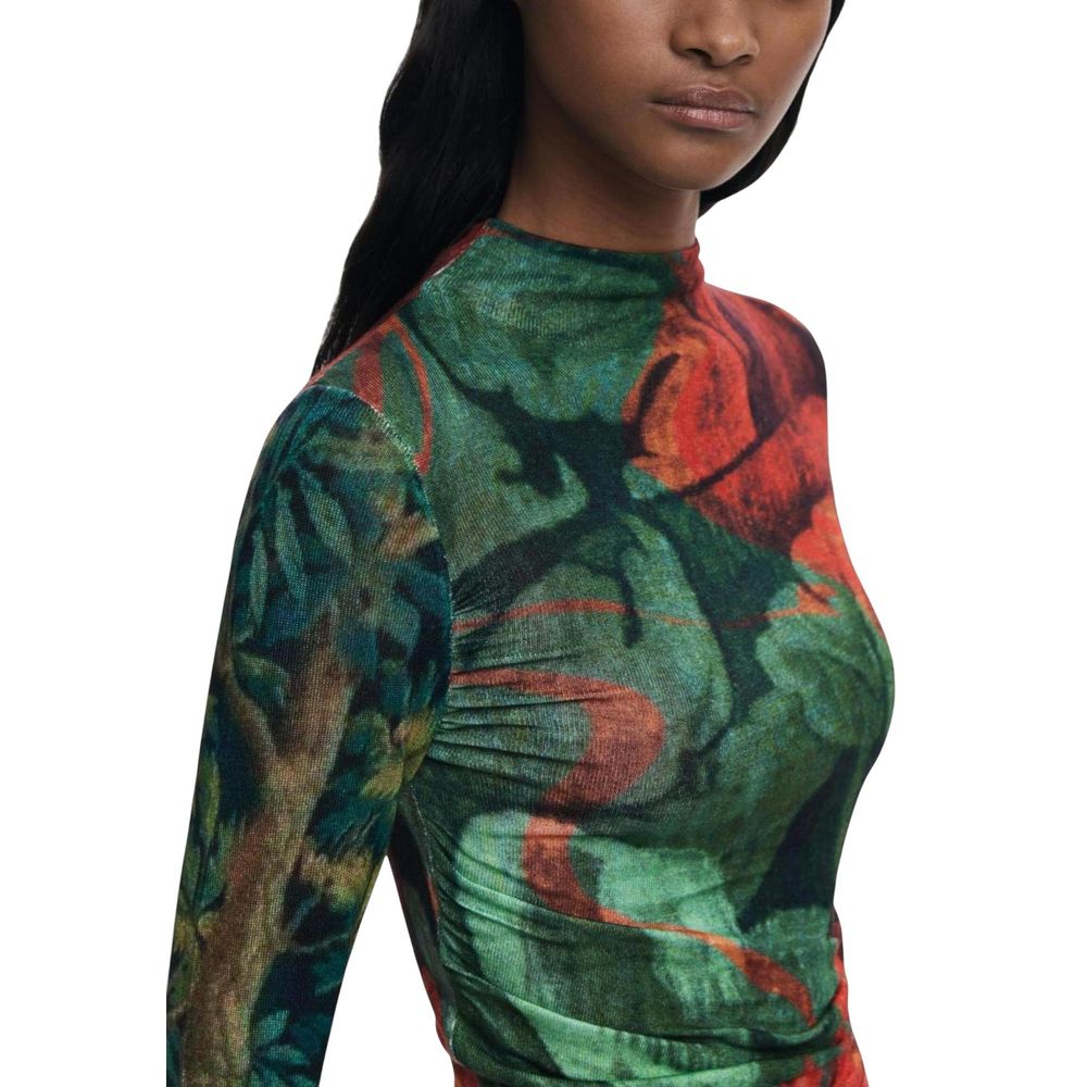 Bicolor Viscose Long Sleeve T-Shirt - TIZZIL