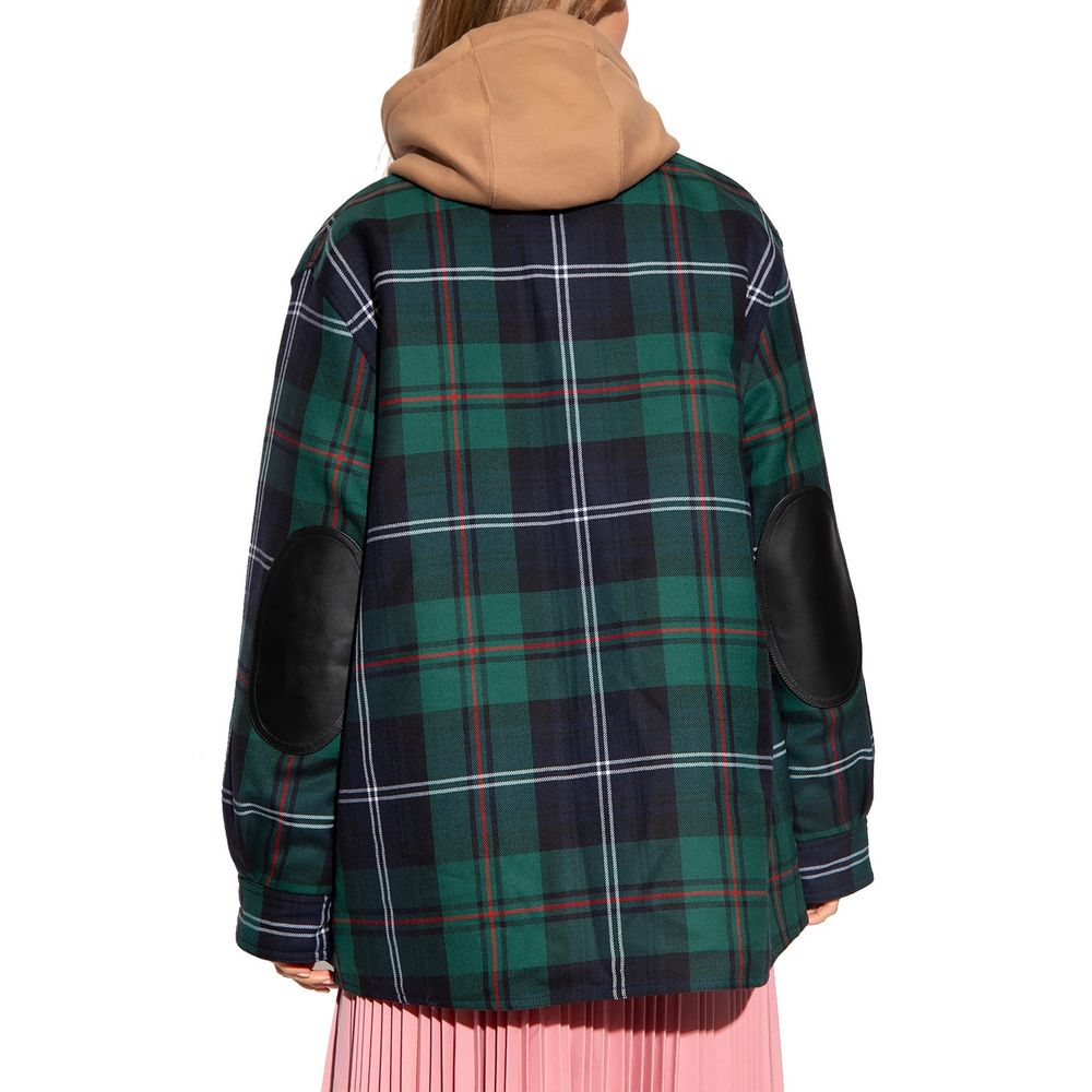 Bicolor Wool Pattern Shirt - TIZZIL