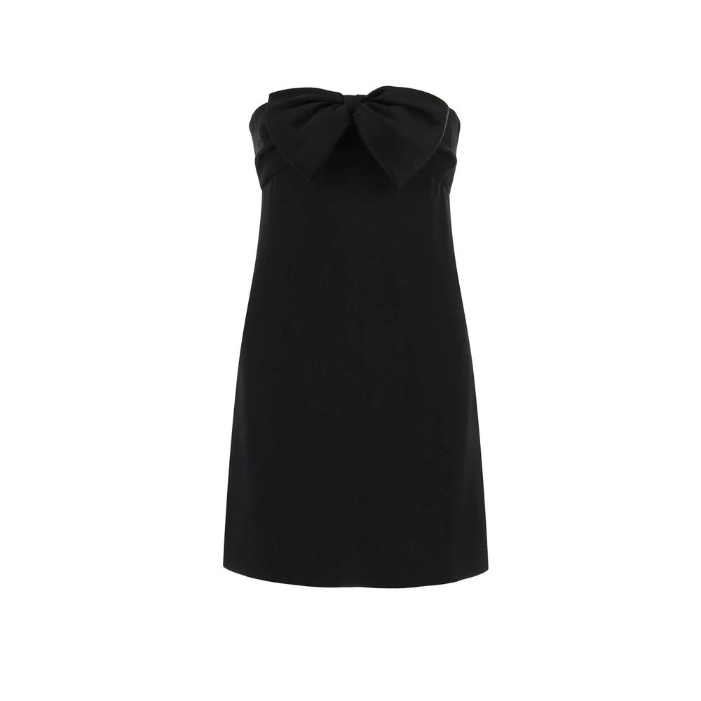 Black Acetate Casual Dress - TIZZIL