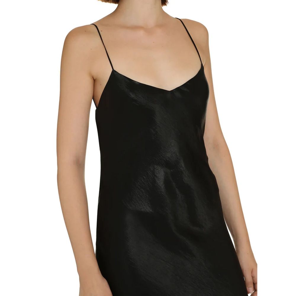 Black Acetate Casual Dress - TIZZIL