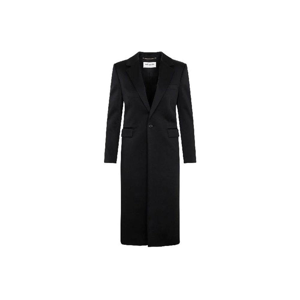 Black Acetate Coat - TIZZIL