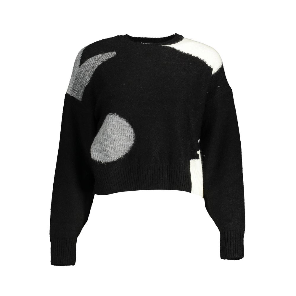 Black Acrylic Women Sweater - TIZZIL