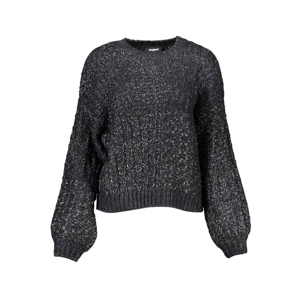 Black Acrylic Women Sweater - TIZZIL