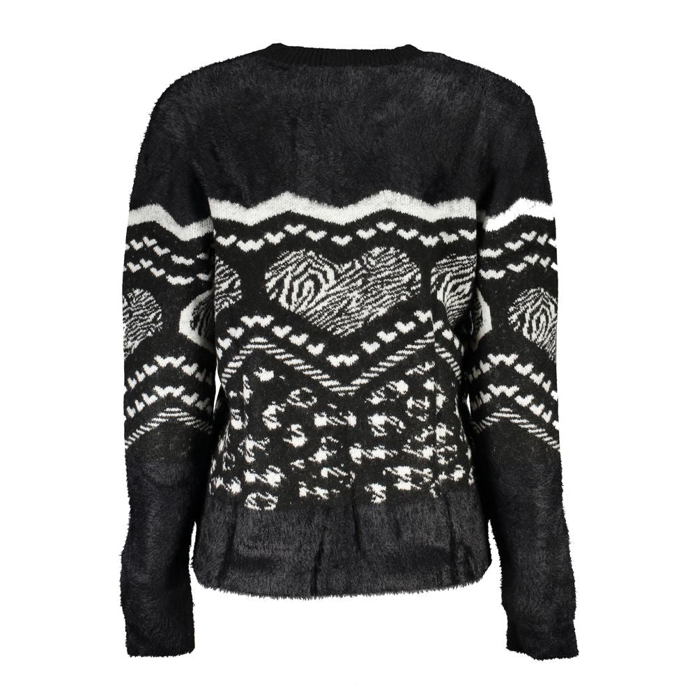 Black Acrylic Women Sweater with Metallic Fiber - TIZZIL