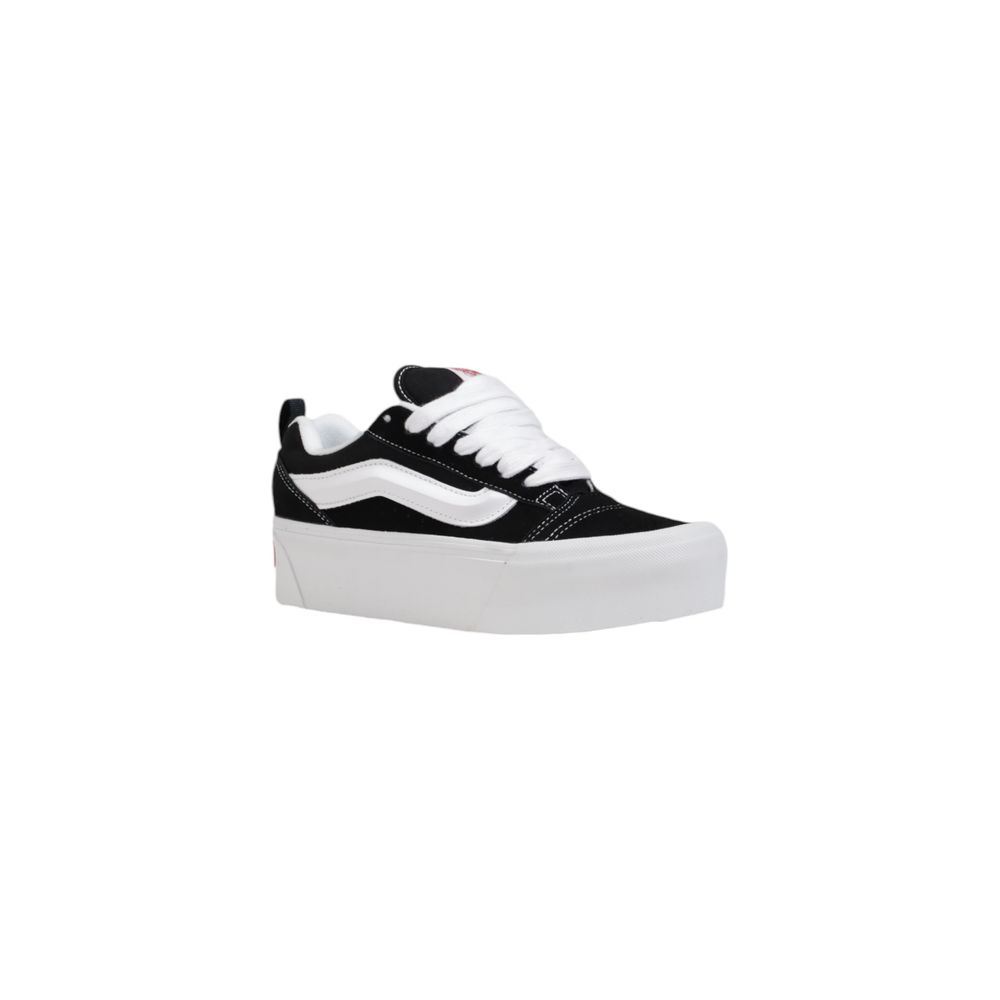 Black And White Suede Leather Chunky Sneakers - TIZZIL