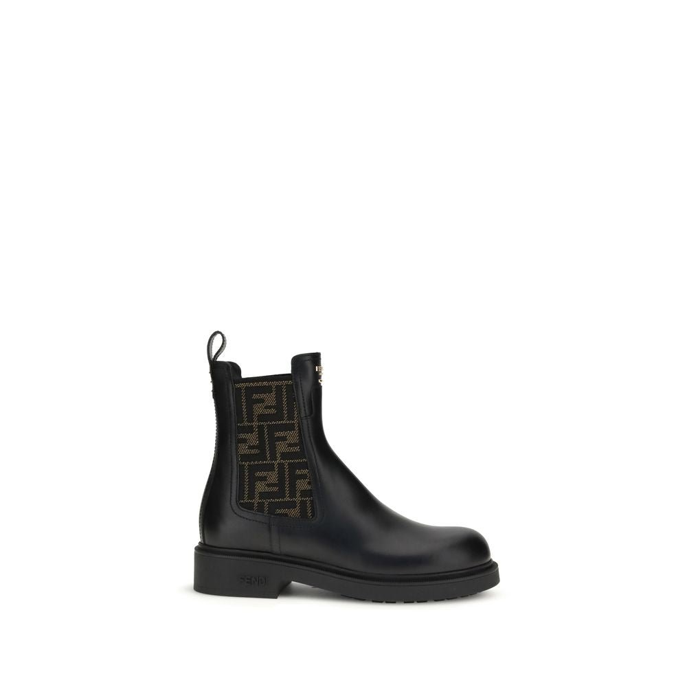 Black Calf Leather Bos Taurus Ankle Boots - TIZZIL