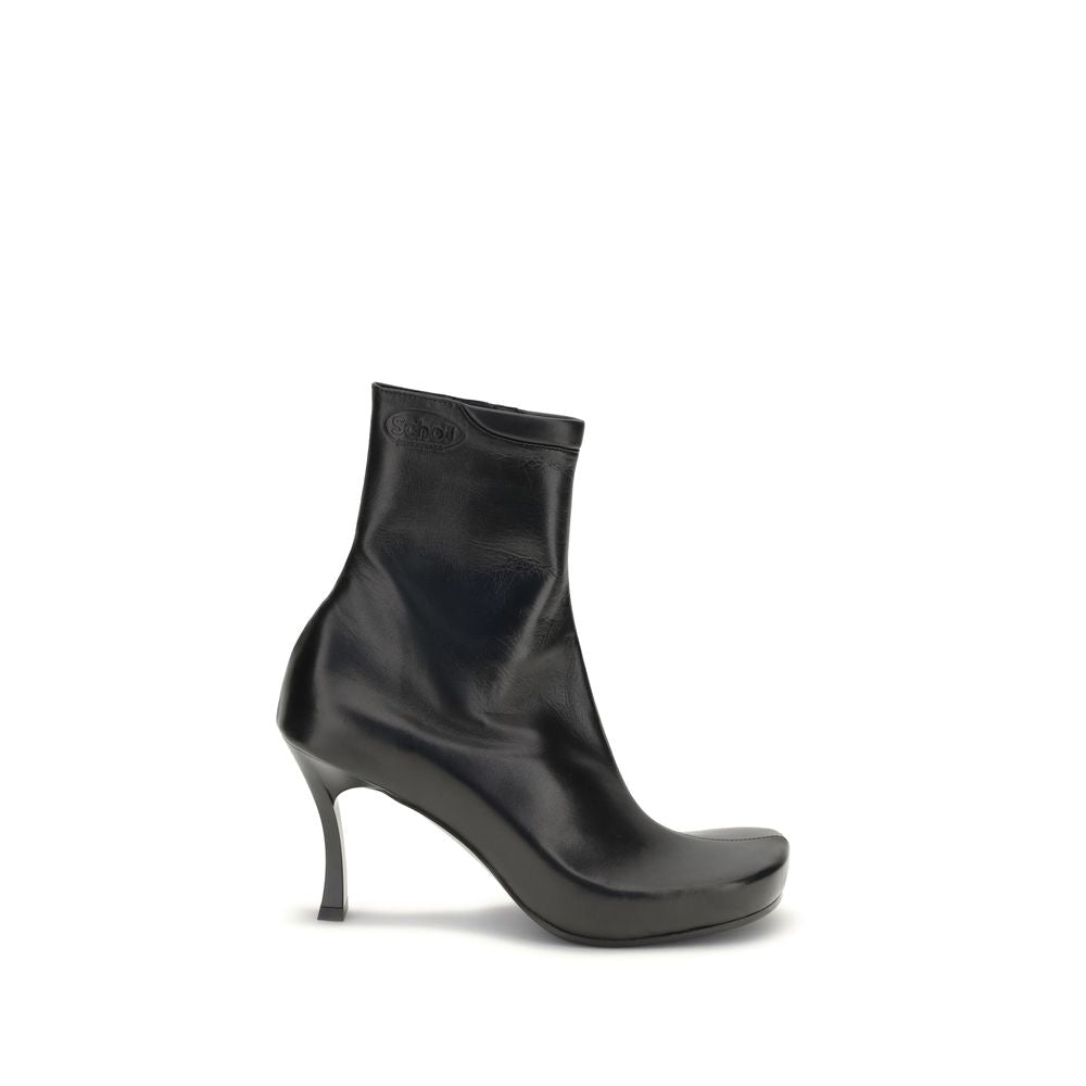 Black Calf Leather Bos Taurus Ankle Boots - TIZZIL