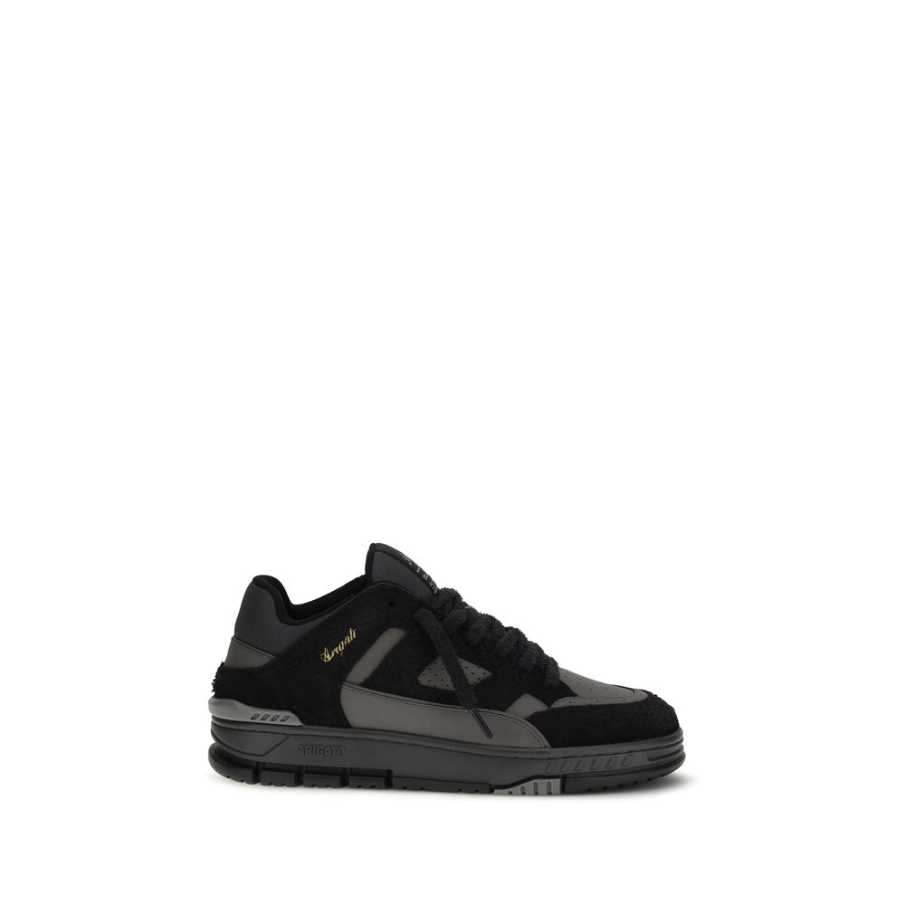 Black Calf Leather Bos Taurus Athletic Sneakers - TIZZIL
