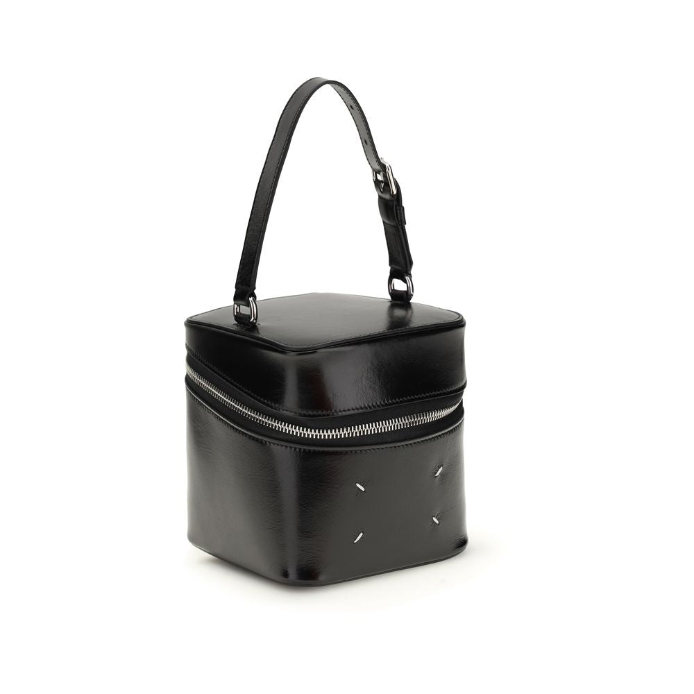 Black Calf Leather Bos Taurus Backet Bag - TIZZIL
