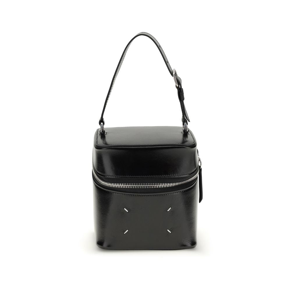 Black Calf Leather Bos Taurus Backet Bag - TIZZIL
