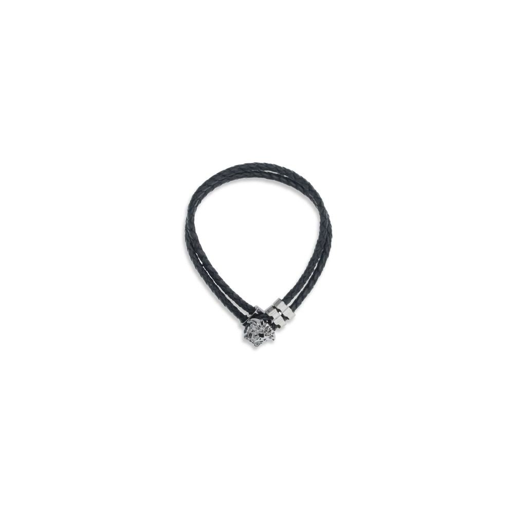 Black Calf Leather Bos Taurus Bracelet - TIZZIL