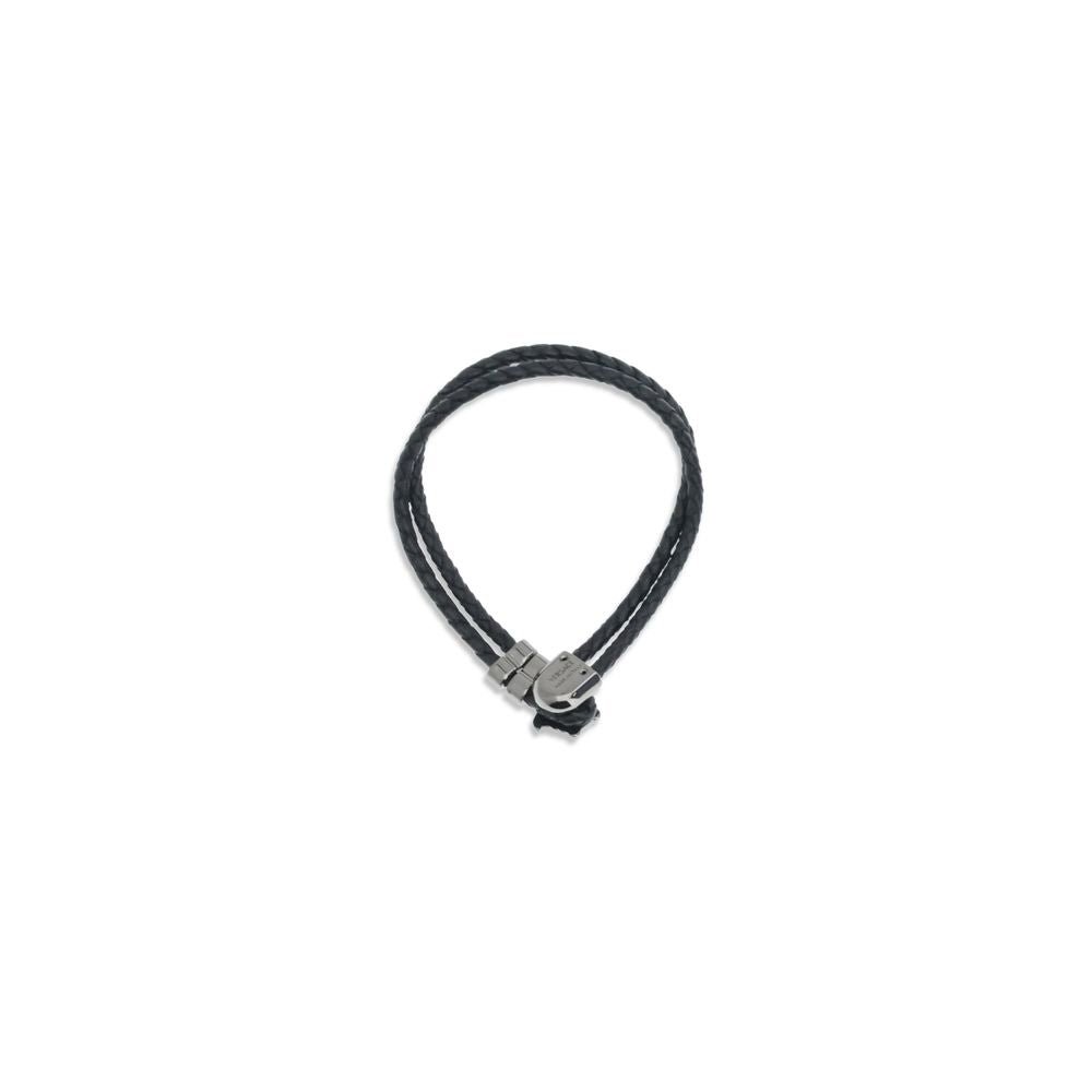 Black Calf Leather Bos Taurus Bracelet - TIZZIL