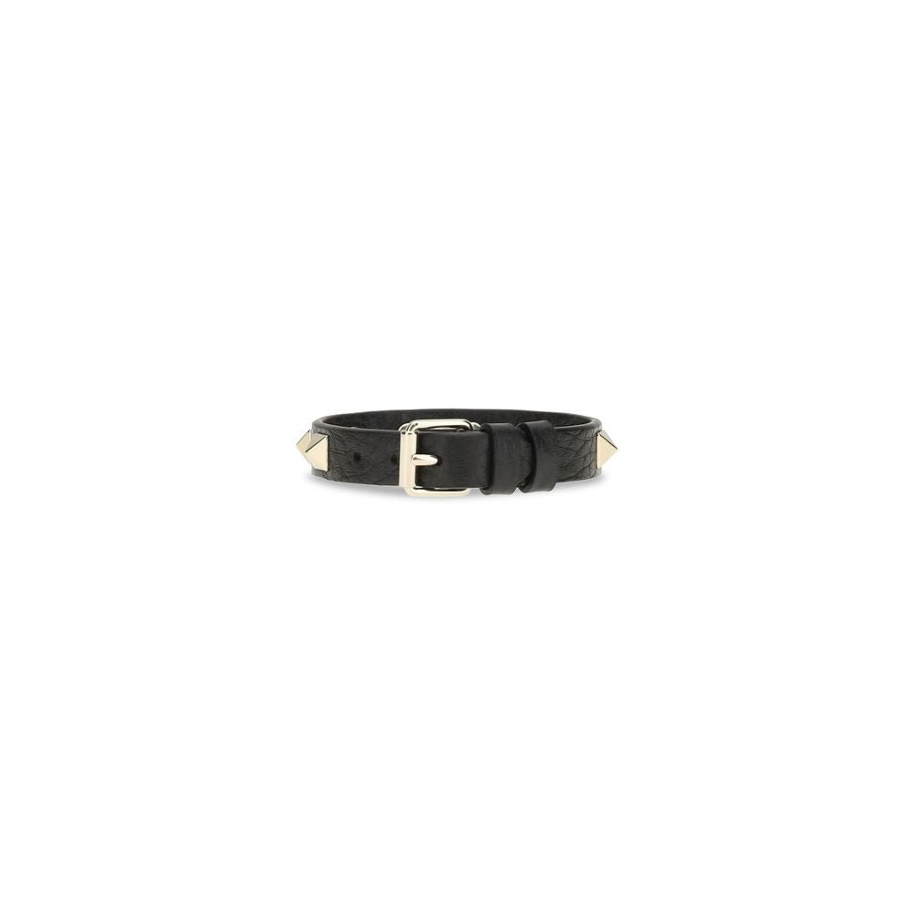 Black Calf Leather Bos Taurus Bracelet - TIZZIL