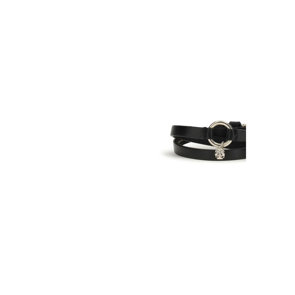 Black Calf Leather Bos Taurus Bracelet - TIZZIL