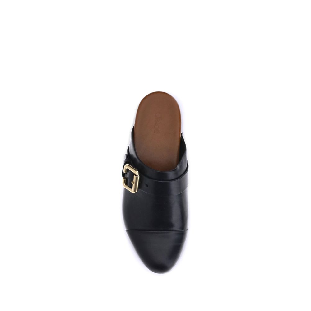 Black Calf Leather Bos Taurus Clogs - TIZZIL