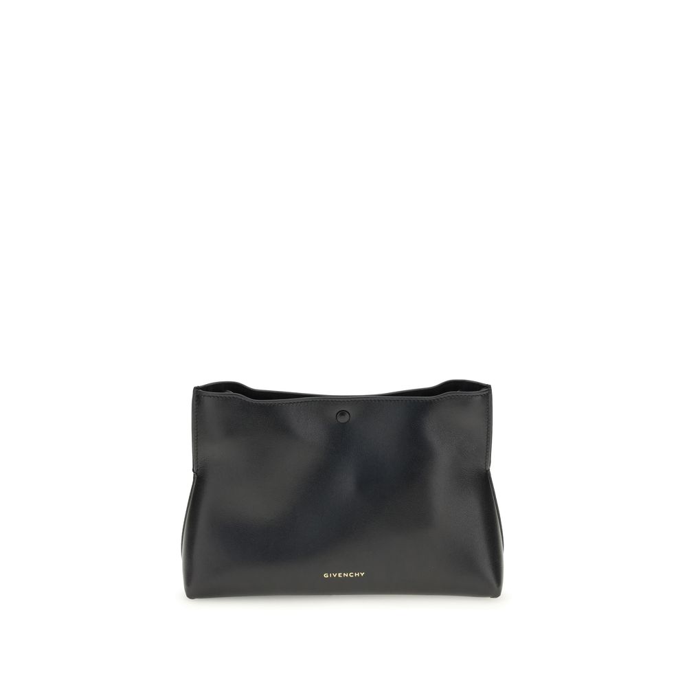 Black Calf Leather Bos Taurus Clutch Bag - TIZZIL