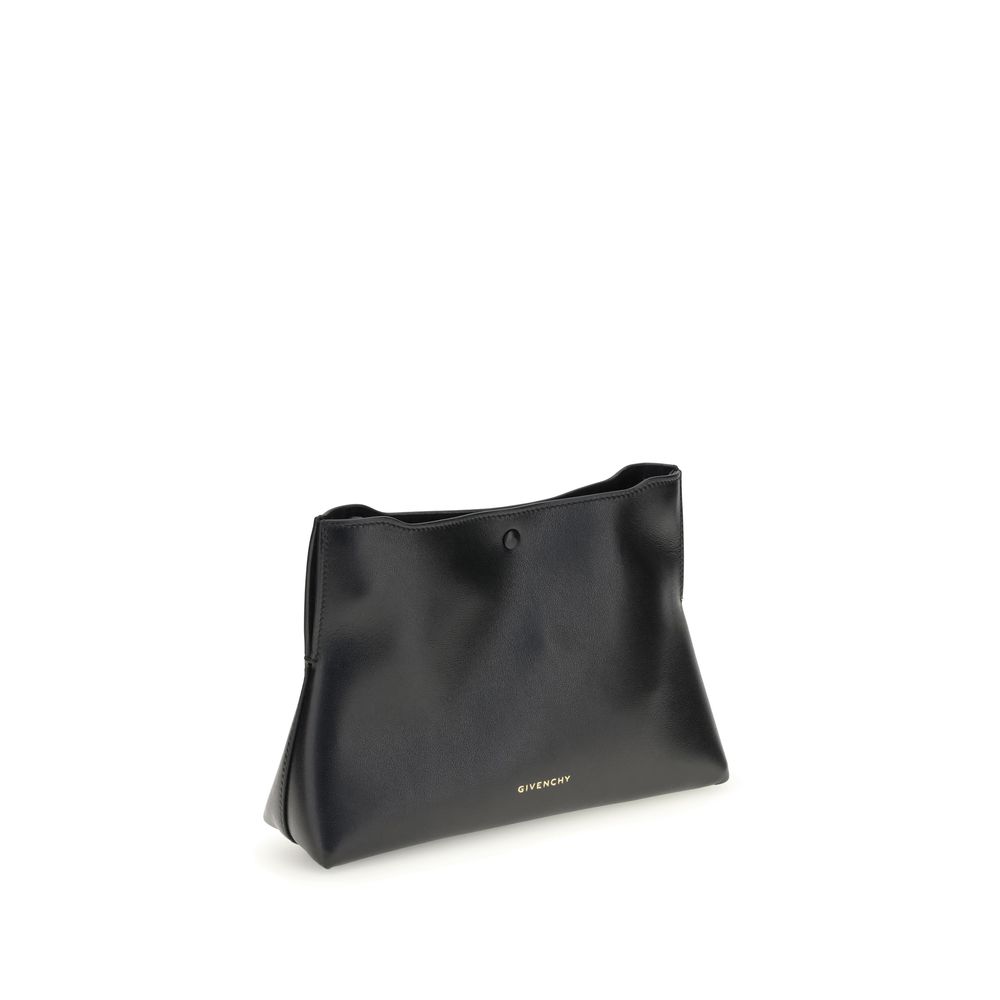 Black Calf Leather Bos Taurus Clutch Bag - TIZZIL