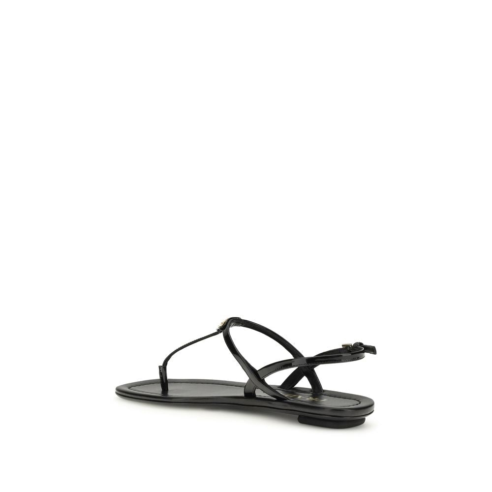 Black Calf Leather Bos Taurus Flip - Flop Sandals - TIZZIL