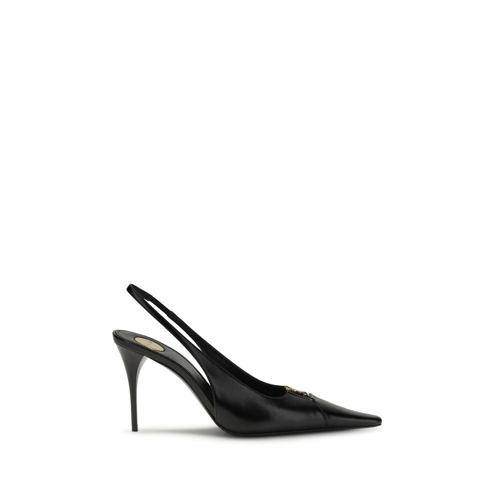 Black Calf Leather Bos Taurus High Heel Pumps - TIZZIL