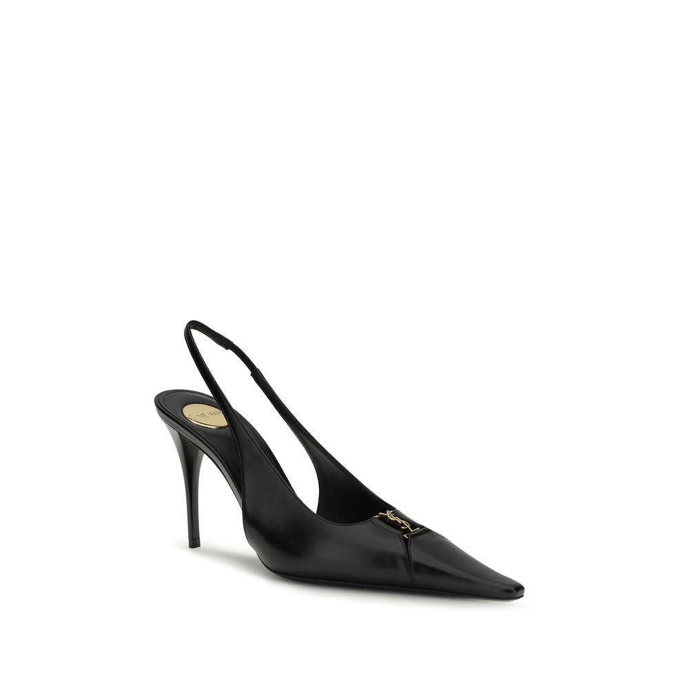 Black Calf Leather Bos Taurus High Heel Pumps - TIZZIL