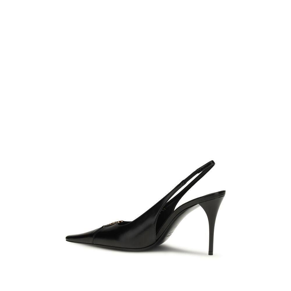 Black Calf Leather Bos Taurus High Heel Pumps - TIZZIL