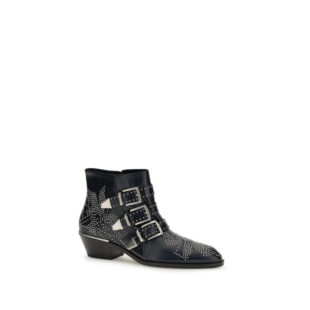 Black Calf Leather Bos Taurus Lace - Up Boots - TIZZIL