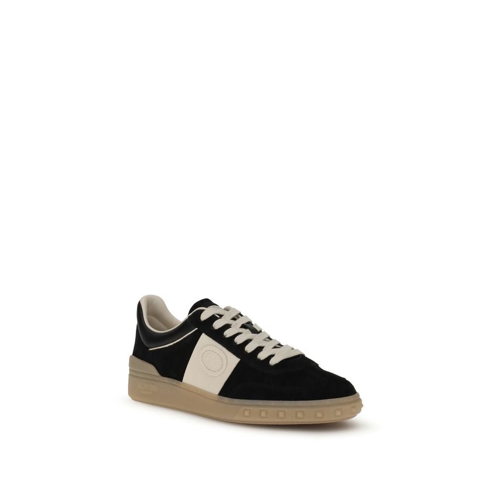 Black Calf Leather Bos Taurus Low Top Sneakers - TIZZIL