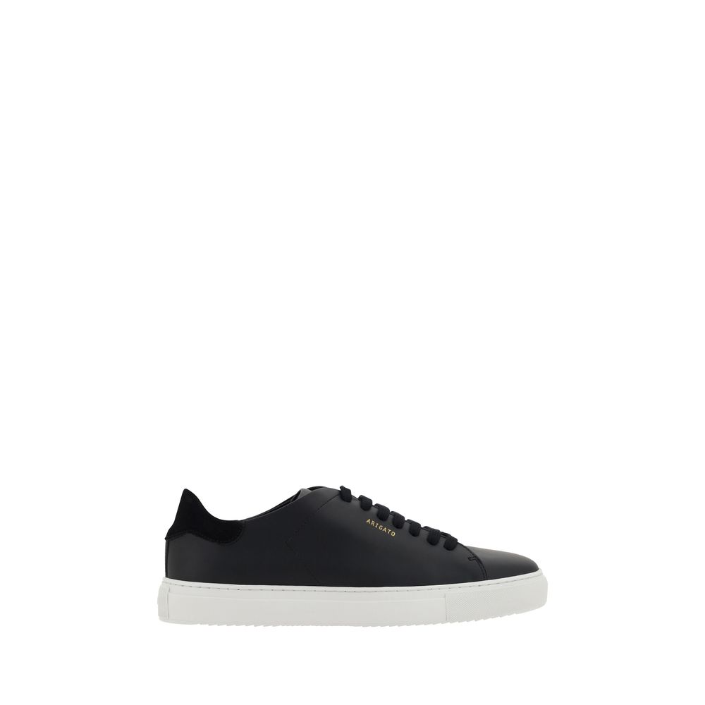 Black Calf Leather Bos Taurus Low Top Sneakers - TIZZIL