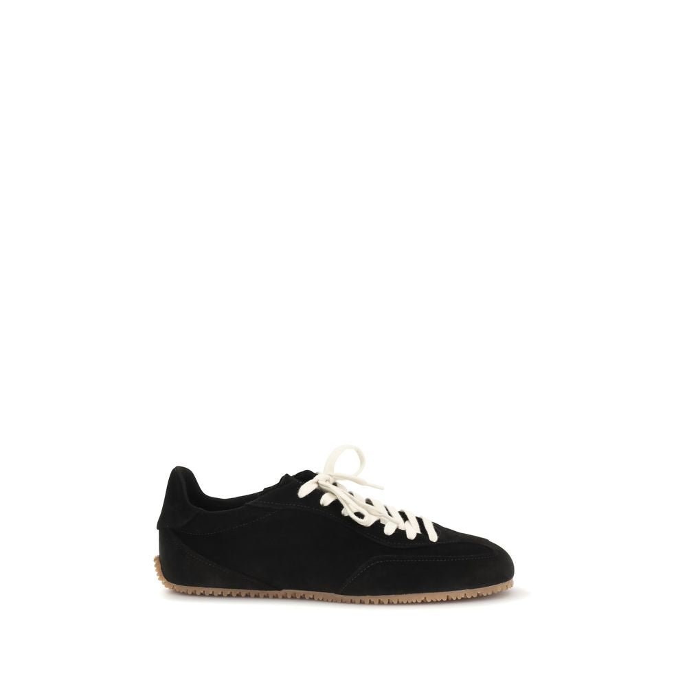 Black Calf Leather Bos Taurus Low Top Sneakers - TIZZIL