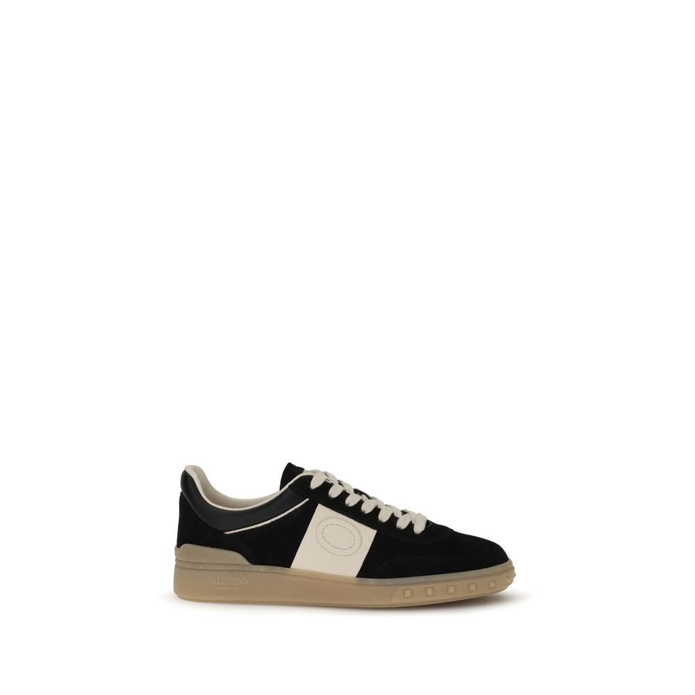 Black Calf Leather Bos Taurus Low Top Sneakers - TIZZIL